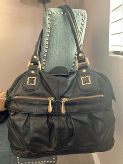 BCBG Black Leather Handbag