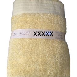 (2) Golden Yellow Bath Towels