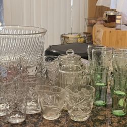 Moving Sale – Glassware Sets, Crystal Serving Set & Home Decor