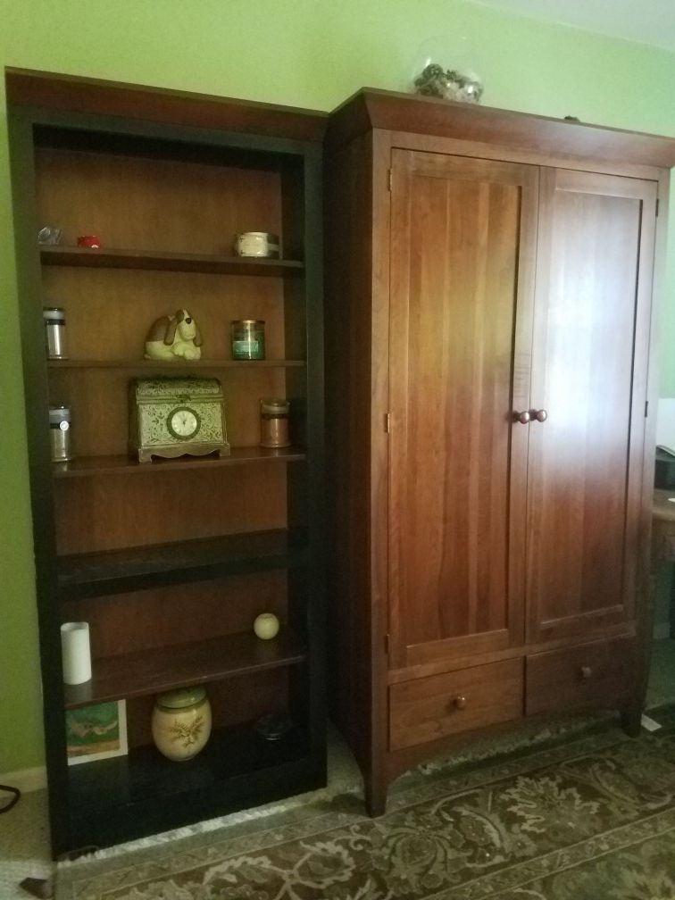 Ethan Allen American Impressions armoire and bookcases