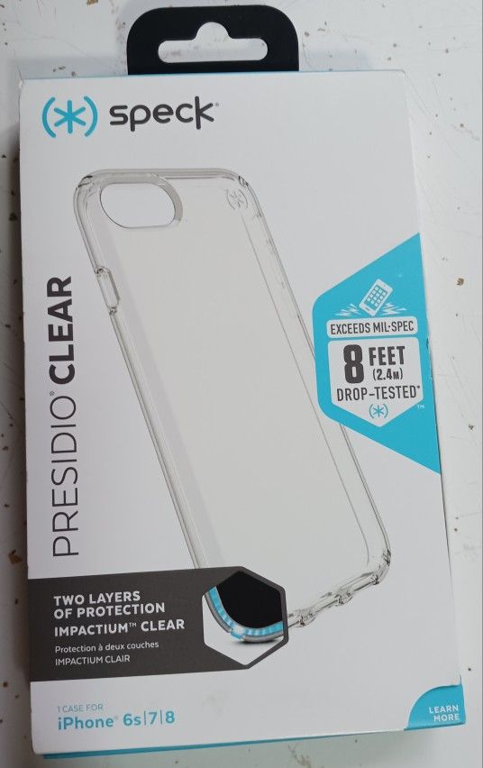 NEW SPECK PRESIDIO CLEAR CELL PHONE CASE W/IMPACTIUM CLEAR ORIG. $40