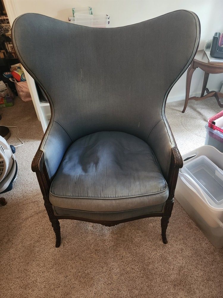Antique High Back Chair
