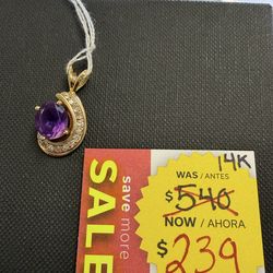 14k Birthday pendant