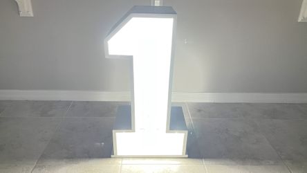 Marquee Number One , 31 in Tall, Brand New With Lights 