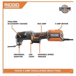 RIGID 4amp (6ft.)Corded Multi Tool