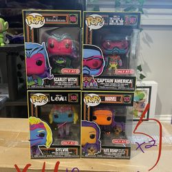 Blacklight Funko Pop Lot/Bundle of 4