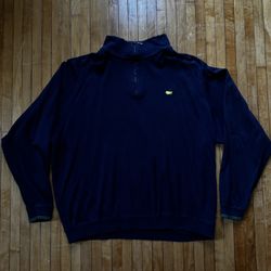 VTG Masters Collection Navy 1/4 Zip Pullover Sweatshirt Golf Pima Cotton Sz. XXL