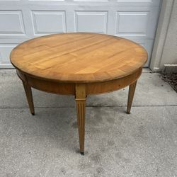 Solid maple round dining table