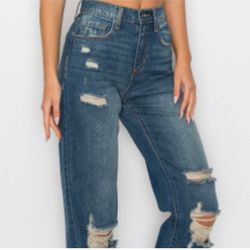 Brand New Datk Distressed Jeans