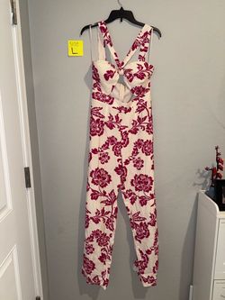 Fashion Nova  Floral Jumpsuit Size Large