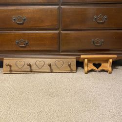 Heart Shelf & Heart Hook Rack