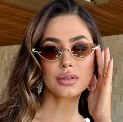 2 pair Semi-Rimmed Women Fashionable Daily Wear Retro Metal Eyewear Ideal for Festival