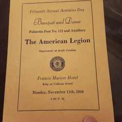 1940 Charleston Banquet & Dance Program