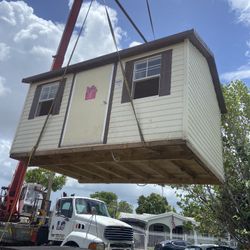 Sheds Relocated , Movemo Casita De Patio Container Rv Trailer Crane Available 