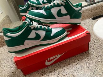 Nike Dunk Low Green and White Sneakers