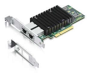10Gtek 10Gb Dual RJ45 Port Network Card with X540 Controller, PCIe Ethernet LAN Adapter for Windows/Linux/ESX Servers, Compare to Intel X540-T2