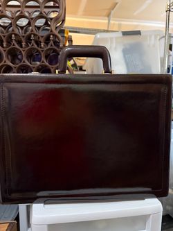 Sergio Valenti Genuine Top-Grain Leather Attaché Case — Brand New