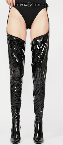 Azalea Wang thigh high black boots size 7 new