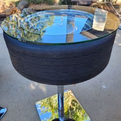 Vintage Car Wheel Table Custom Made