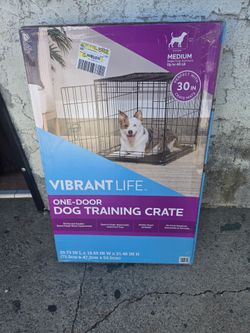 Vibrant Life One-Door Medium Dog Training Crate