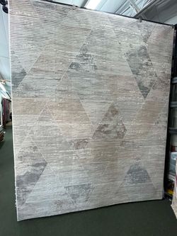 Large Area Rug Geometric Diamond Pattern