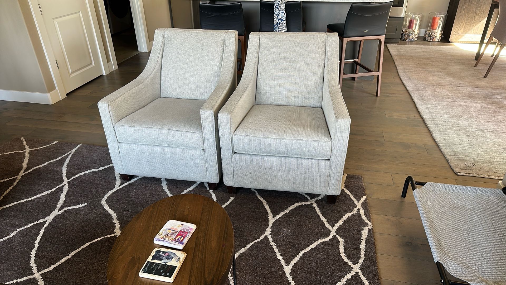 American Leather Fabric Chairs
