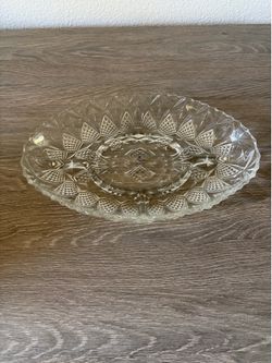 Glass serving dish tray