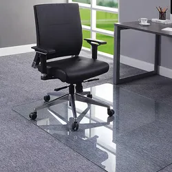 Tempered Glass Chair Mat, 48" x 60" x .25” Clear - Brand: Lorell®