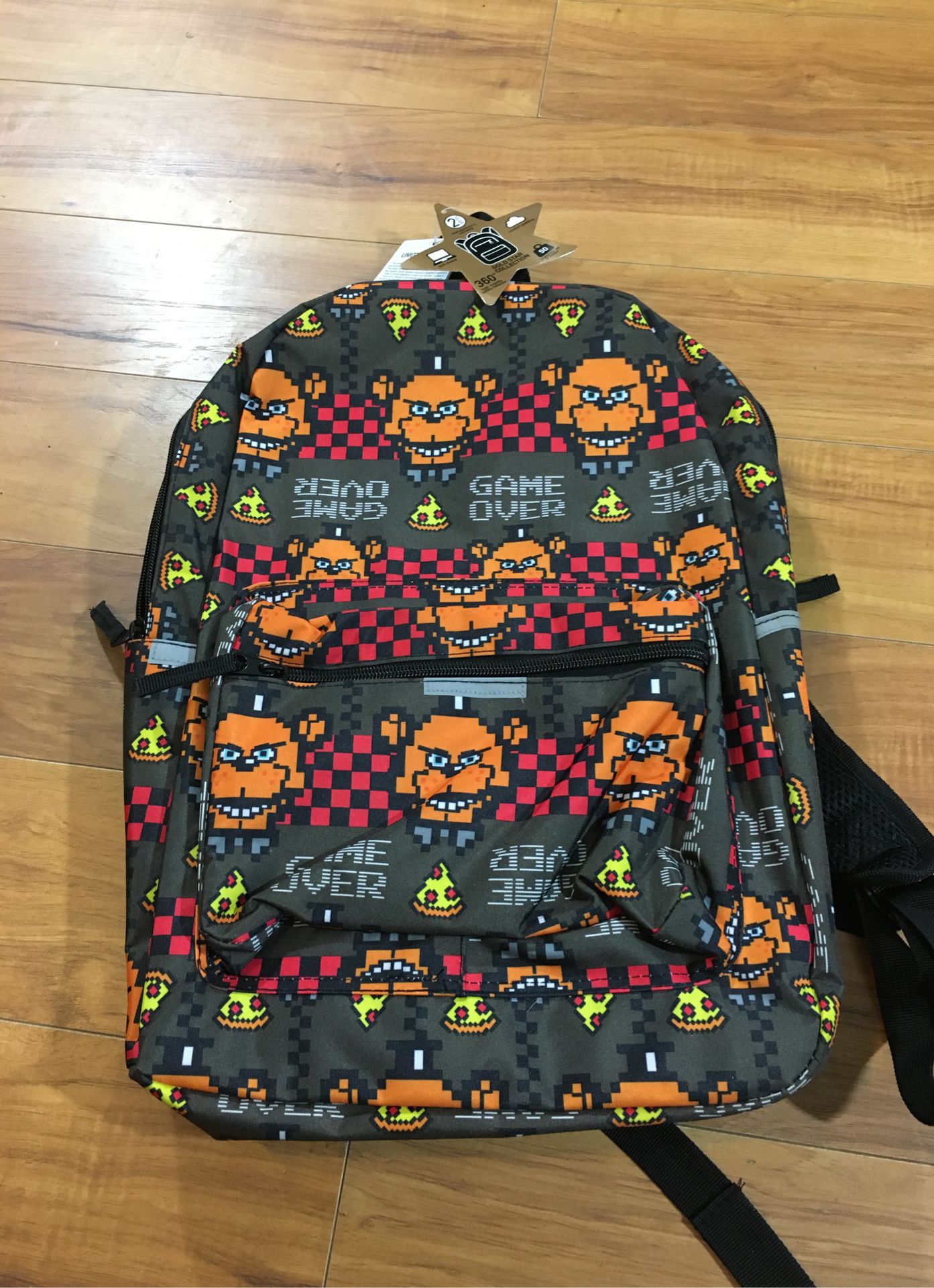 Five Nights At Freddy’s Backpack. Brown & Red. New