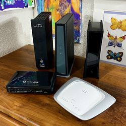 Collection Of Five 5️⃣ Fully Functional Modem Or Modem/ Router Combinations ALL W Ac Adapters : Arris Touchstone DG3450 Cable Modem Wireless Gateway⬇️