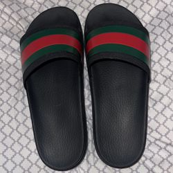 Gucci Slides Red,green,and Black Size 10 