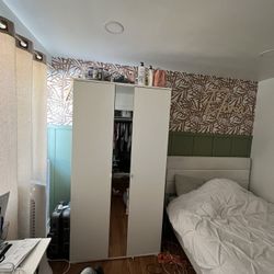 White Wardrobe With Mirror 