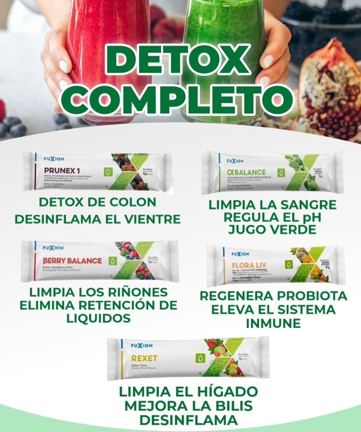 Kit Detox FuXion – Nuevos, envío a todo USA