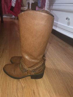 Brown boots-girls size 13