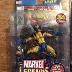 ToyBiz Marvel Legends Series III Wolverine Action Figure with Comic Book