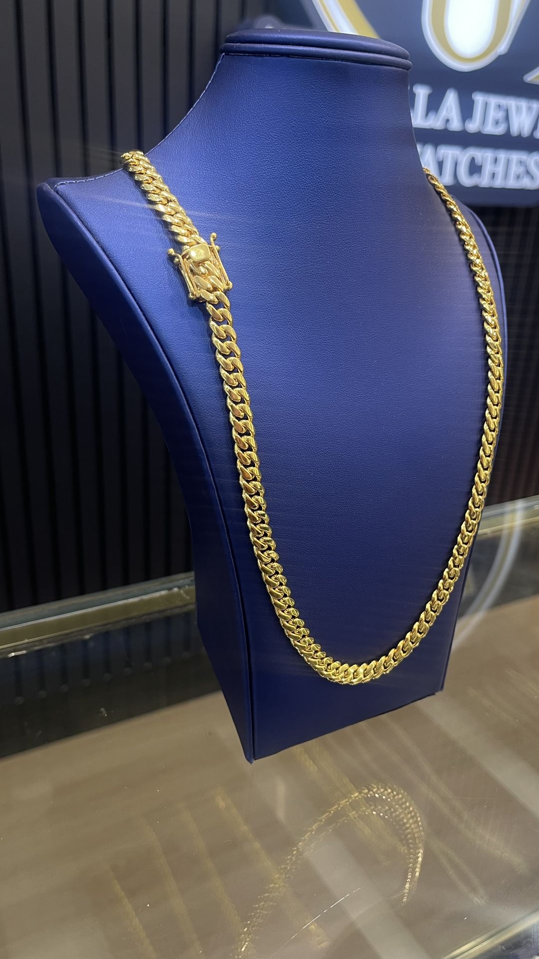 Miami Cuban Link🌴🔥 8mm 22 Inches Gold Over Silver Chain