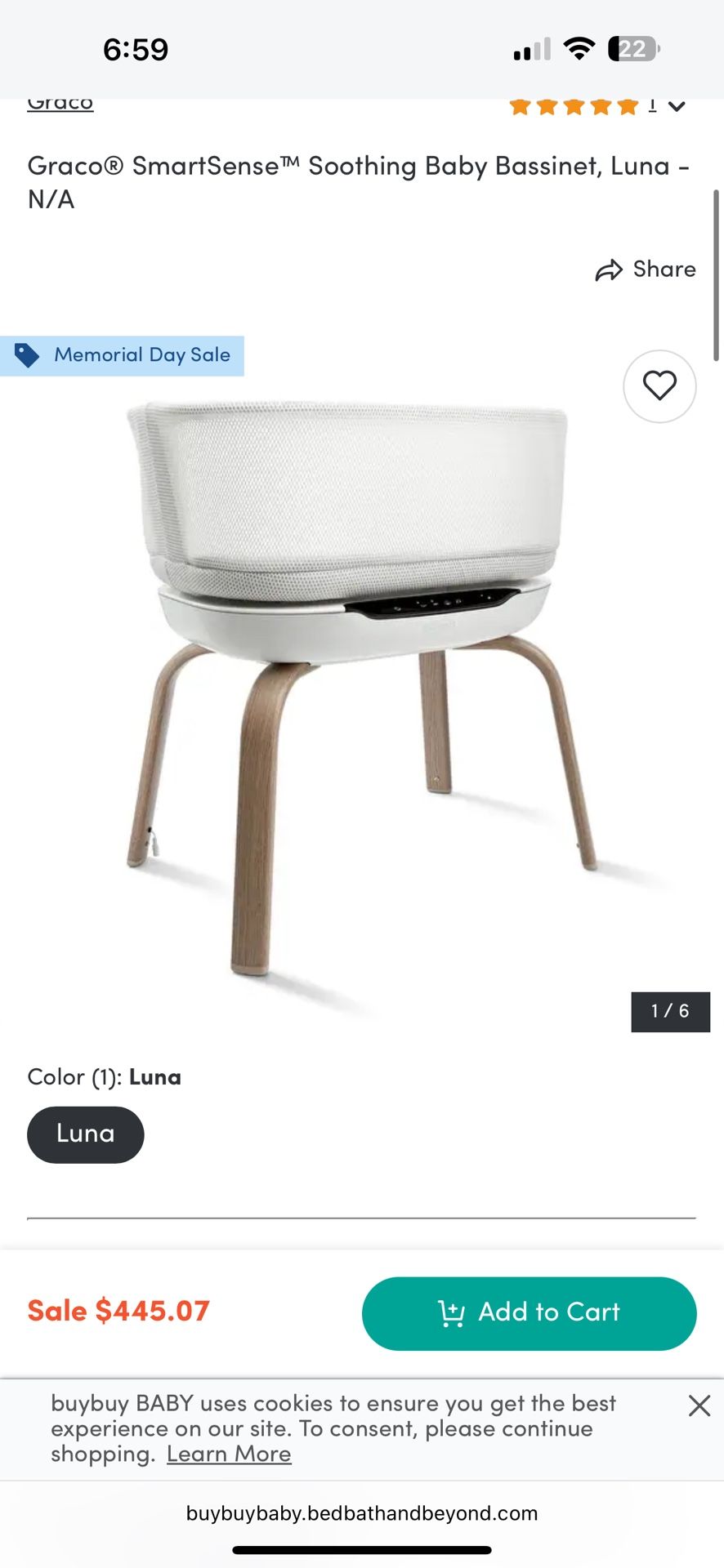 Graco Soothing Bassinet