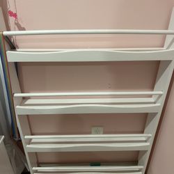 Kids Baby Nursery White Bookshelf