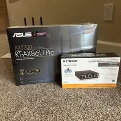 Asus Extendable Router & Netgear Gigabit Ethernet Switch