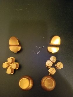 Gold metal buttons for ps4 controller