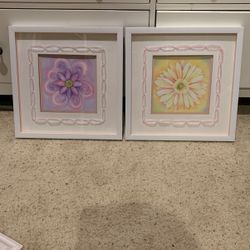2 Floral Framed Art