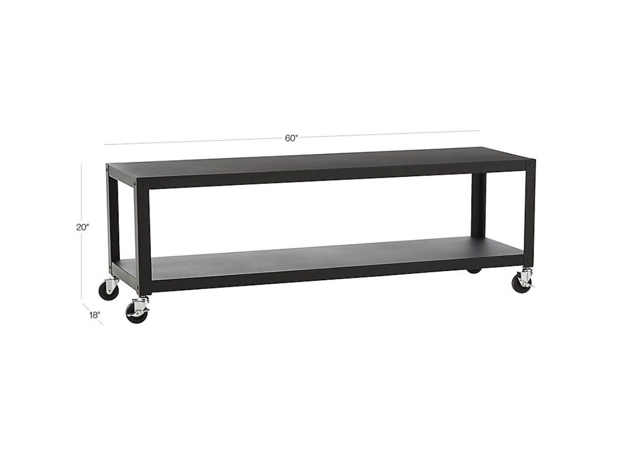 CB2 GOCART BLACK ROLLING MEDIA CONSOLE for Sale in Seattle, WA OfferUp