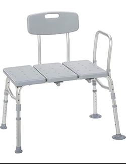 Drive Medical Tub Transfer Bench for Bathtub - Safer, Independent Bathing Aid - Height Adjustable Be