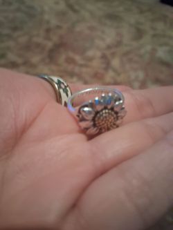 Silver james Avery sunflower ring