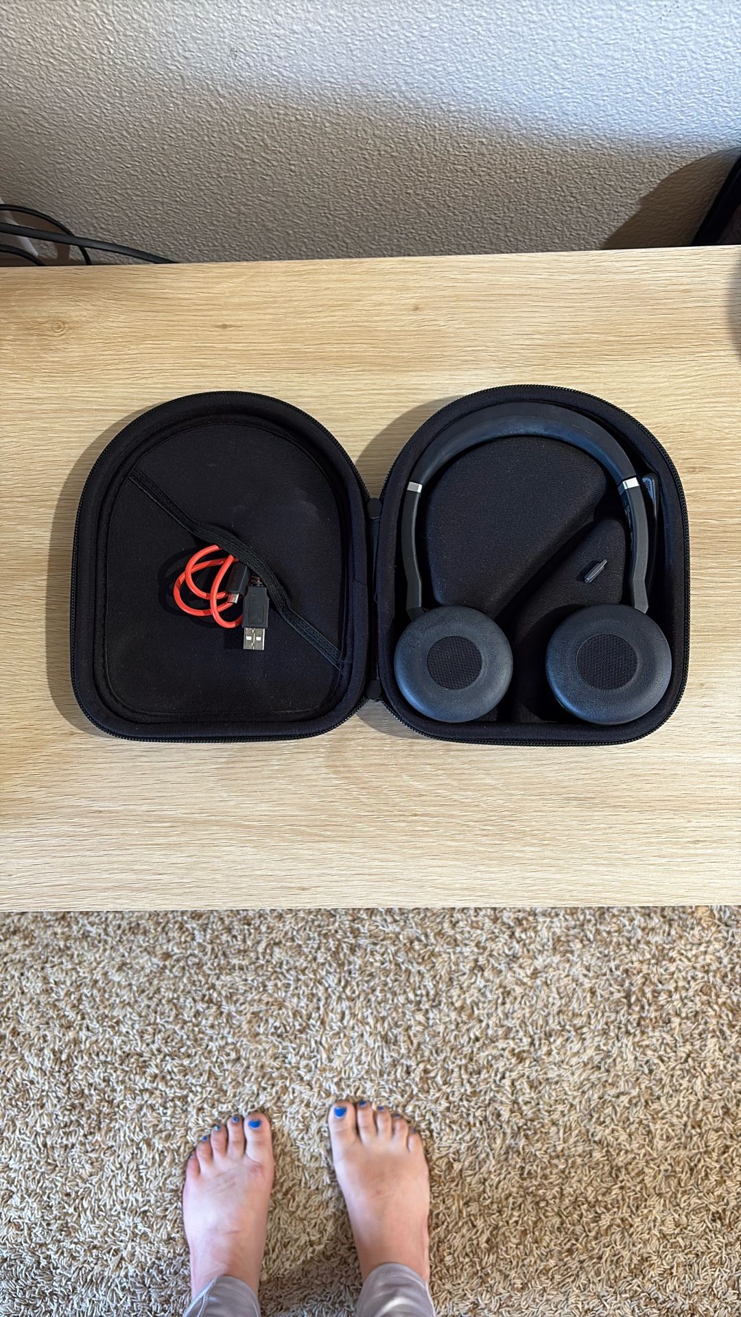 Jabra Noise Cancelling Wireless Headphones w/ Mic & Accessories