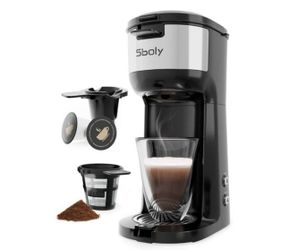 Sboly Single Serve Coffee Maker Coffee Machine 2-in-1 for K-Cup Pod & Ground Coffee with Self Cleaning  Brand new open box yours for $35