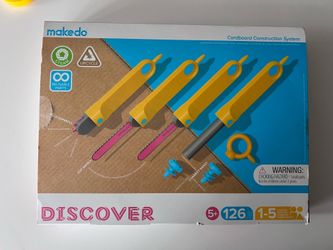 Like new kids cardboard tool building set with extra tools