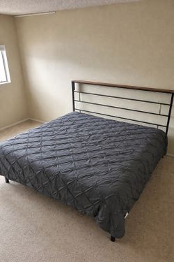 California King Bed frame and mattress
