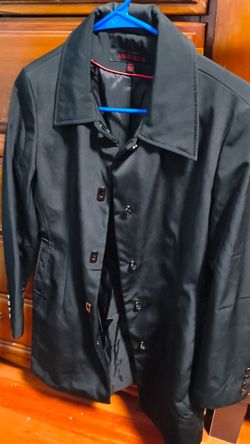 Anne Klein Black Button-Front Coat