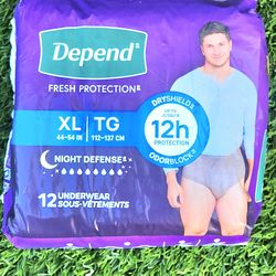 Men's Depend Disposable Underwear